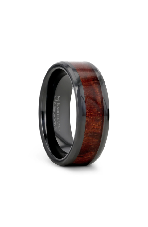 Benny Ceramic Beveled Wedding Band