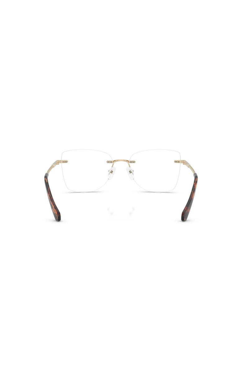 Michael Kors 53mm Square optical glasses, Alternate, color, Gold