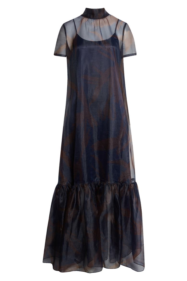 Calluna Organza Gown, Alternate, color, TWILIGHT FOLIAGE