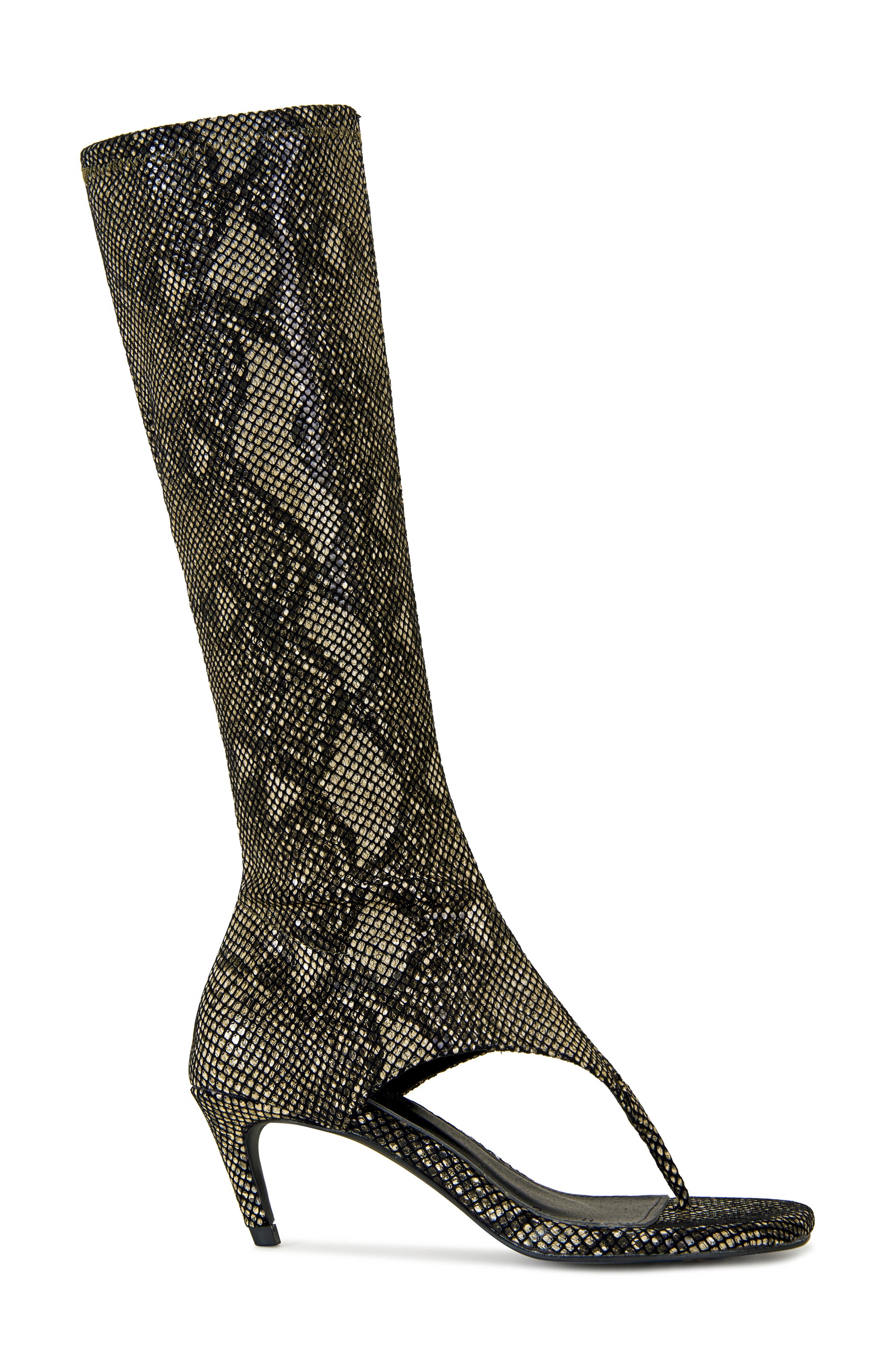 AZALEA WANG Cecile Animal Print Sandal, Alternate, color, 