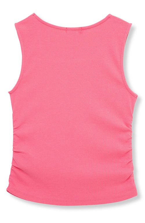 Habitual Kids Kids' Ruched Rib Tank In Dark Pink