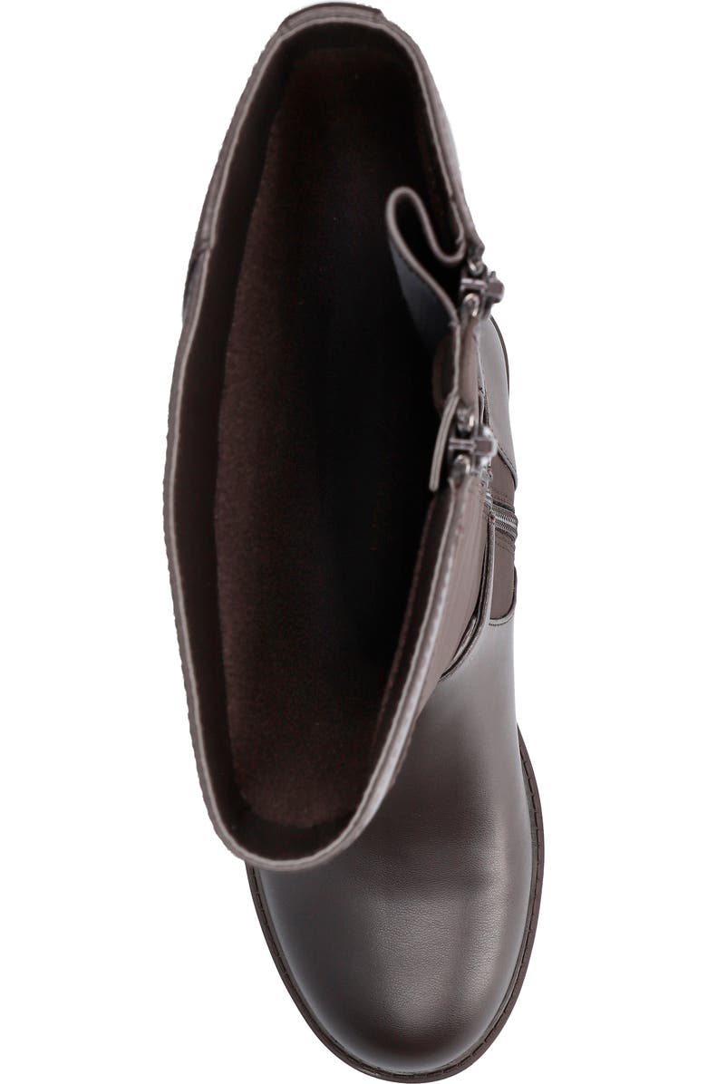 EASY STREET Erica Mixed Media Equestrian Boot, Alternate, color, Brown