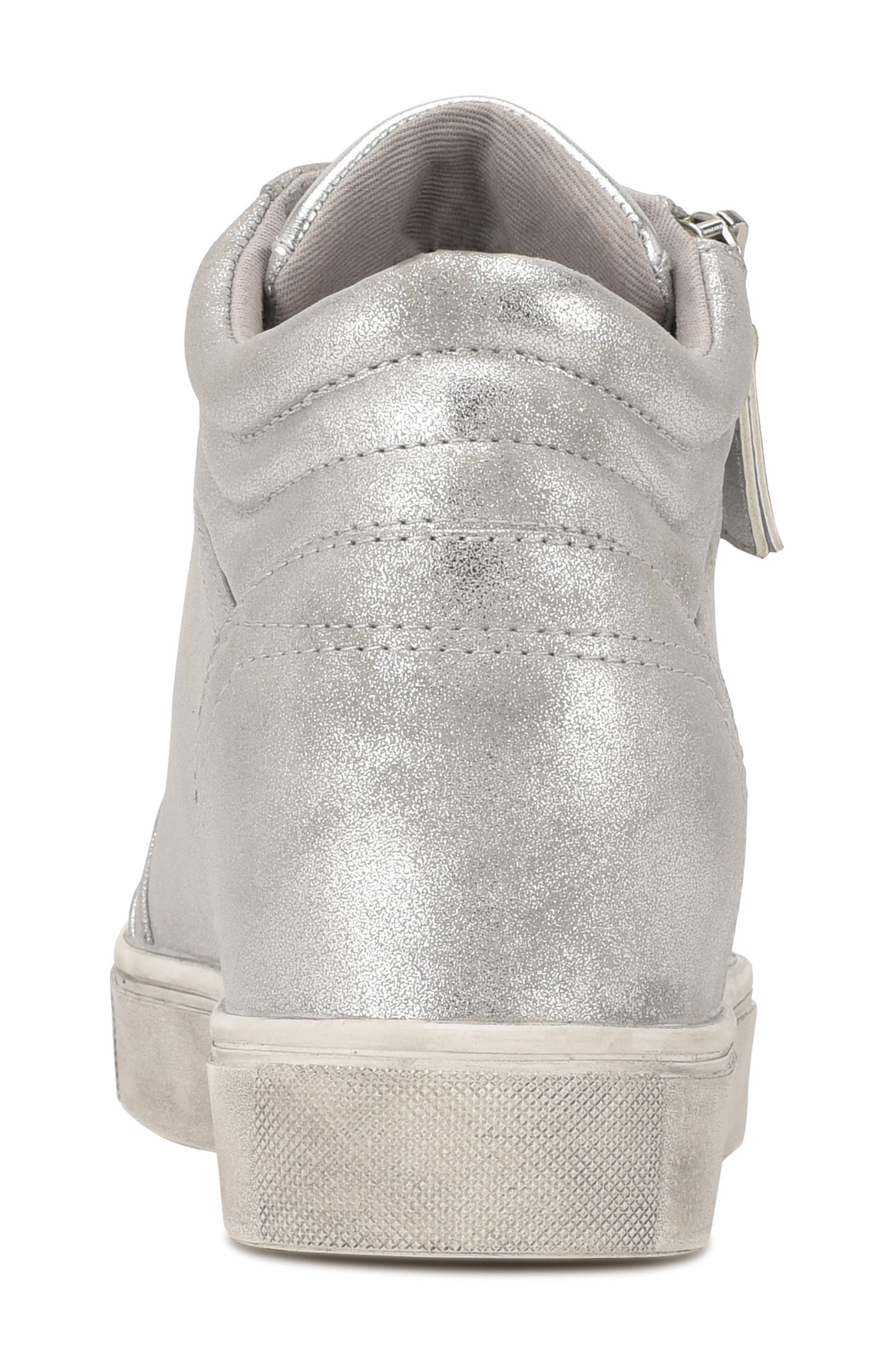 Tons Lace-Up Wedge Sneaker, Alternate, color, SILVER