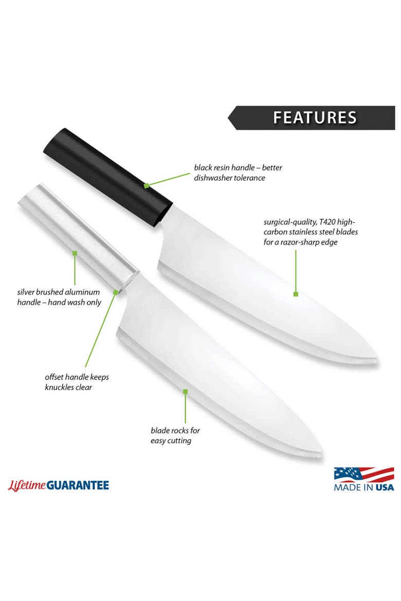Cutlery 8.5-Inch French Chef Knife Straight Stainless Steel Blade, Alternate, color, Silver