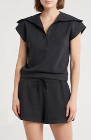 90 DEGREE BY REFLEX Monaco Scuba Knit Half Zip Pullover