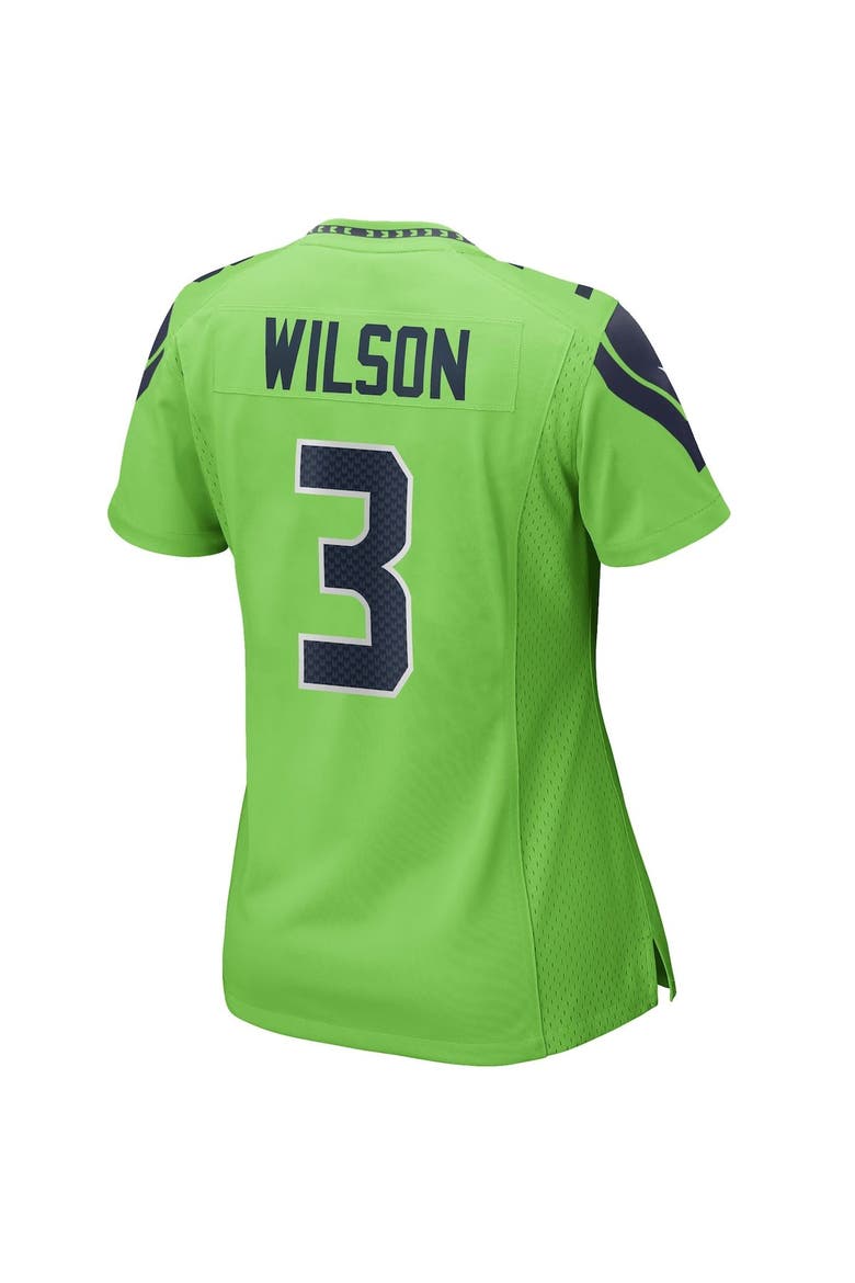 Women's Nike Russell Wilson Neon Green Seattle Seahawks Alternate Game Jersey, Alternate, color, NEON GREEN