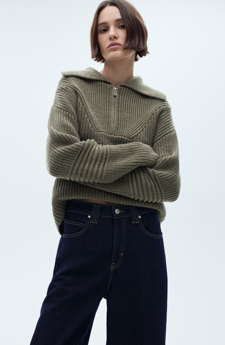 MANGO Relaxed Long Denim Shorts, Alternate, color,