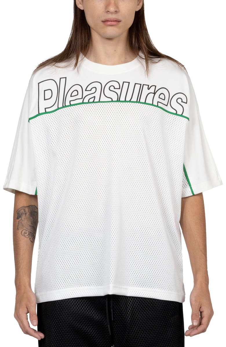 PLEASURES Reveal Oversize Mesh Graphic T-Shirt, Main, color, 