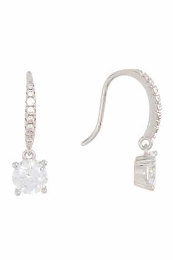 Delicate Round Euro Drop Earrings