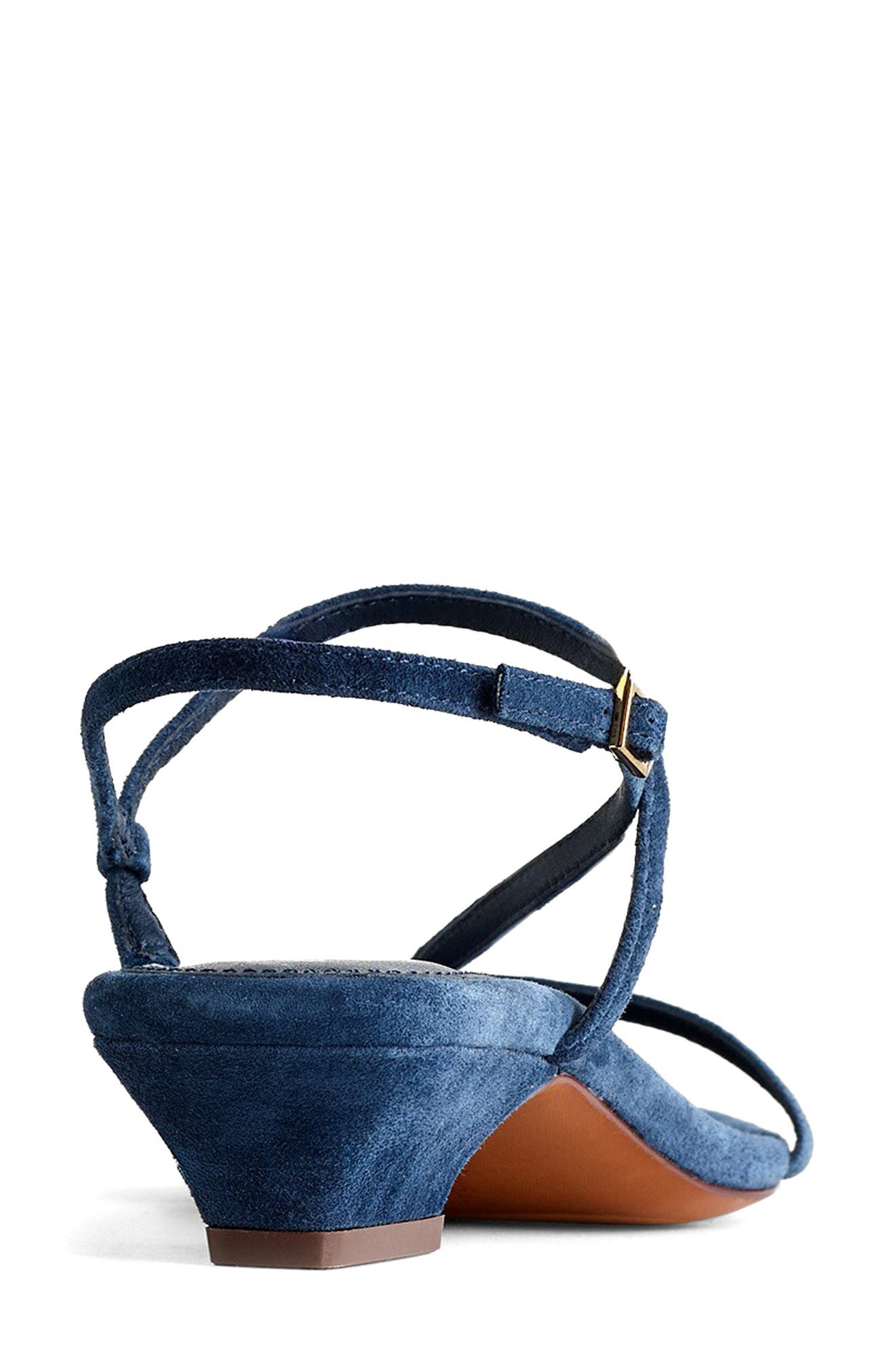 Madewell Maycie Asymmetric T-Strap Sandal, Alternate, color, Warm Midnight