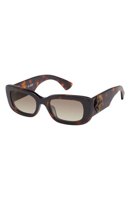 Kurt Geiger London 52mm Rectangular Sunglasses In Brown