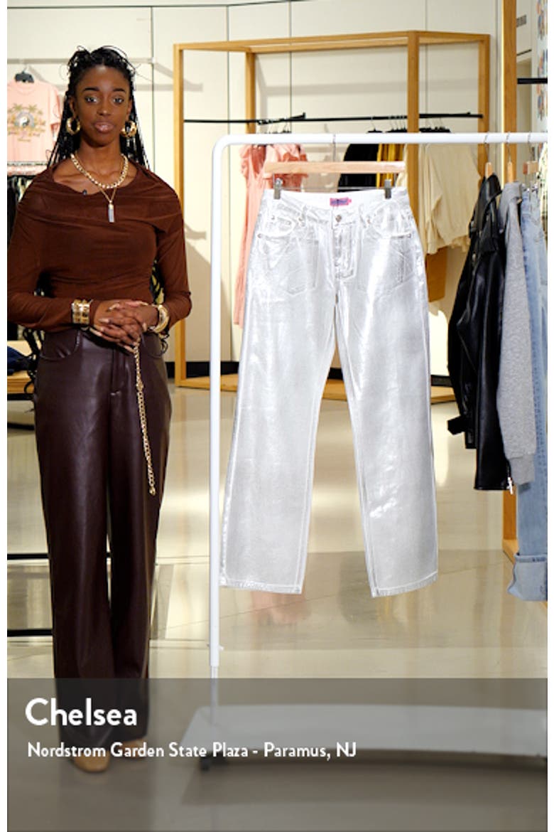Jolene Metallic Straight Leg Jeans video