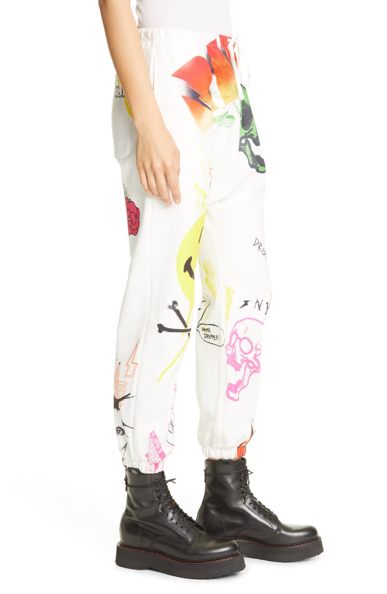 R13 Graffiti Drop Sweatpants, Alternate, color, 