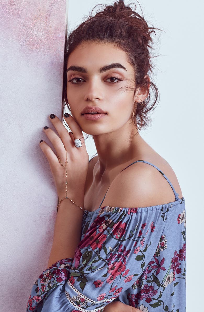 WAYF Cold Shoulder Shift Dress, Alternate, color, 