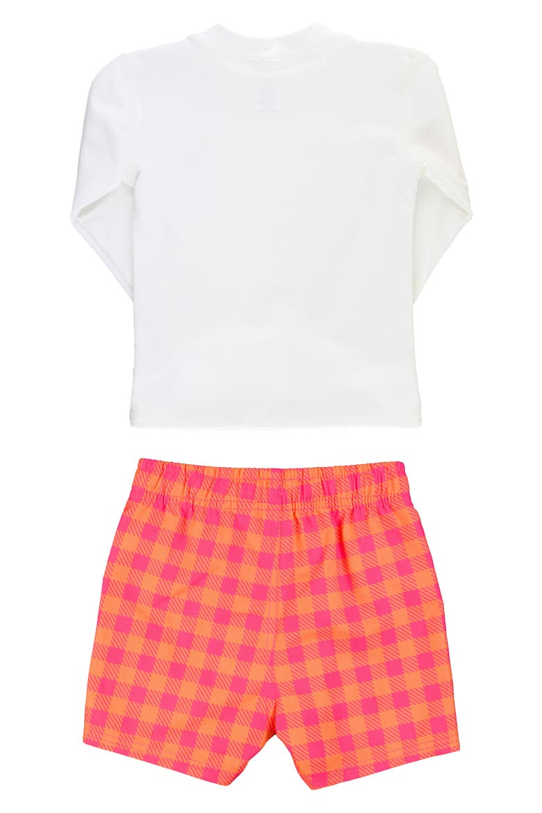 Sunset Sorbert Long Sleeve Two-Piece Rashguard Swimsuit, Alternate, color, SUNSET SORBET