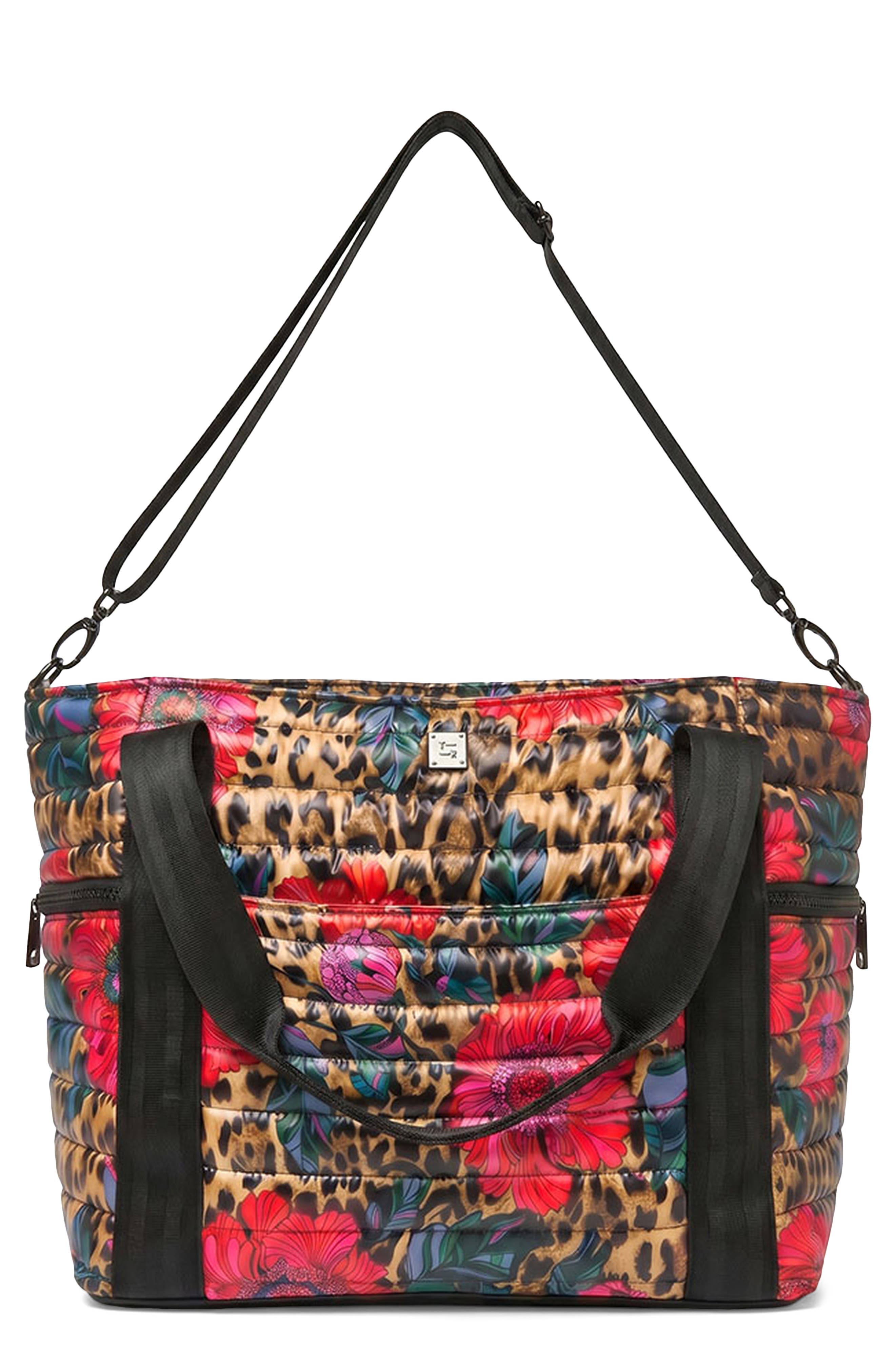 Jetset Wingman Tote, Main, color, LEOPARD FLORAL