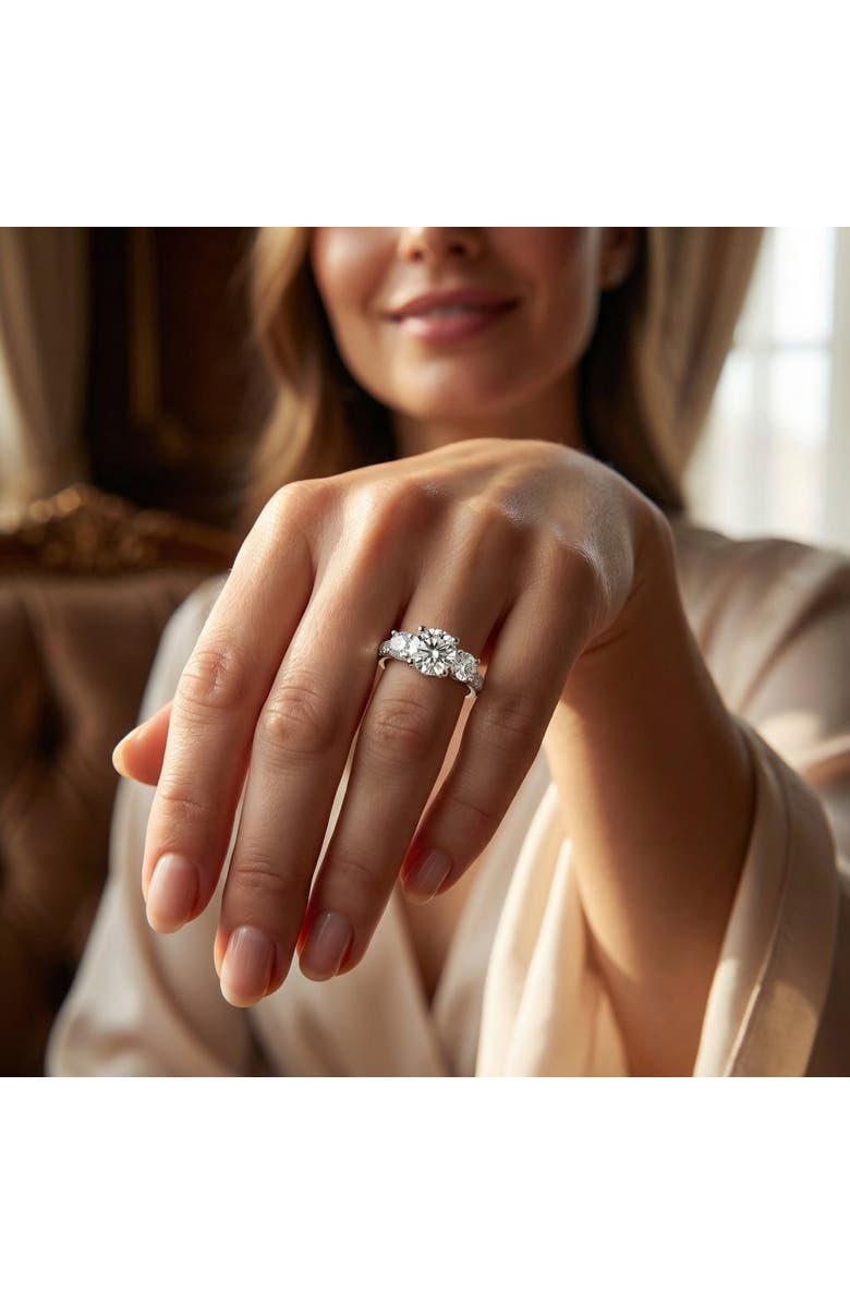 Bliss Diamond 1 1/4ct Three Stone Lab Grown Diamond Engagement Ring 14K Gold, Alternate, color, 14K White Gold