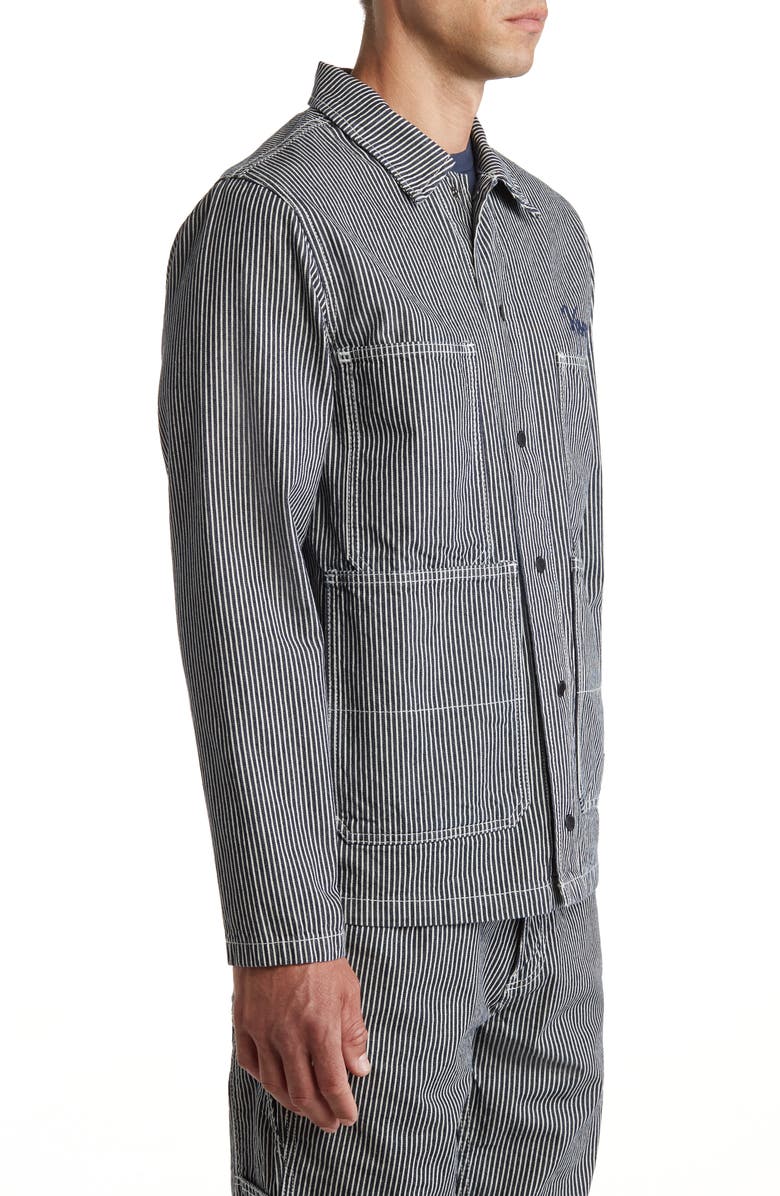 Vans Hickory Stripe Drill Cotton Chore Coat, Alternate, color, 