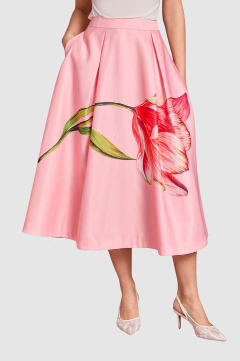 Satin Midi Skirt