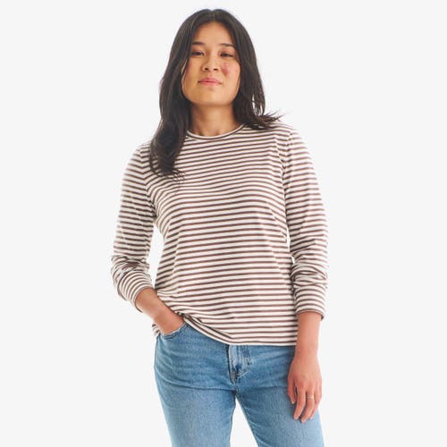 Primary Adult Long Sleeve Everyday Stripe Tee In Gold