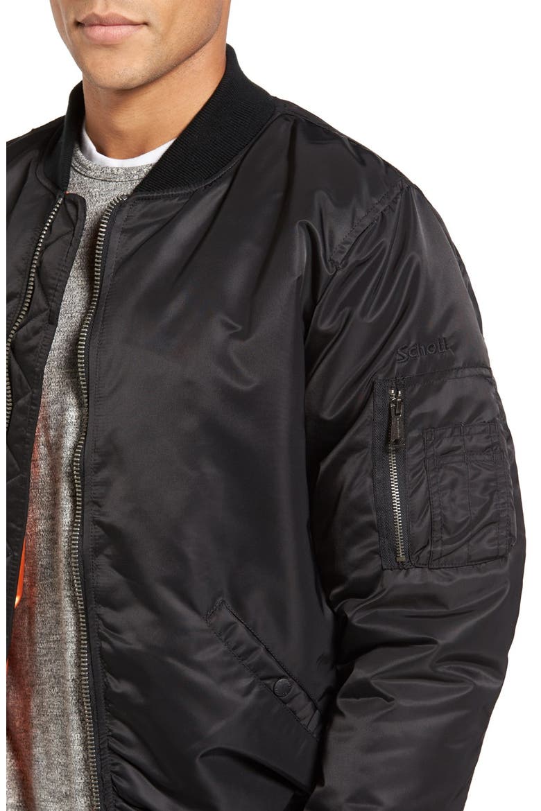 Water Resistant MA-1 Flight Jacket, Alternate, color, BLACK