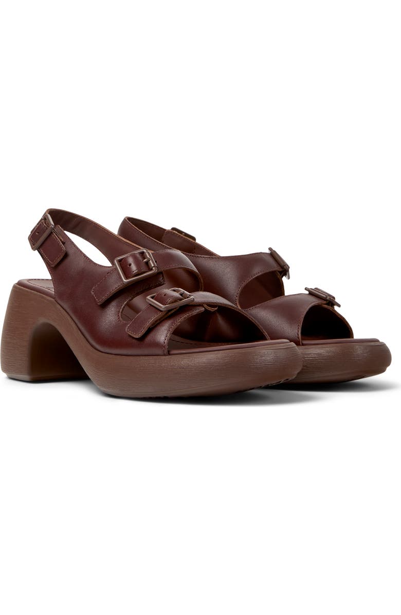 Camper Thelma Slingback Sandal, Main, color, Medium Brown