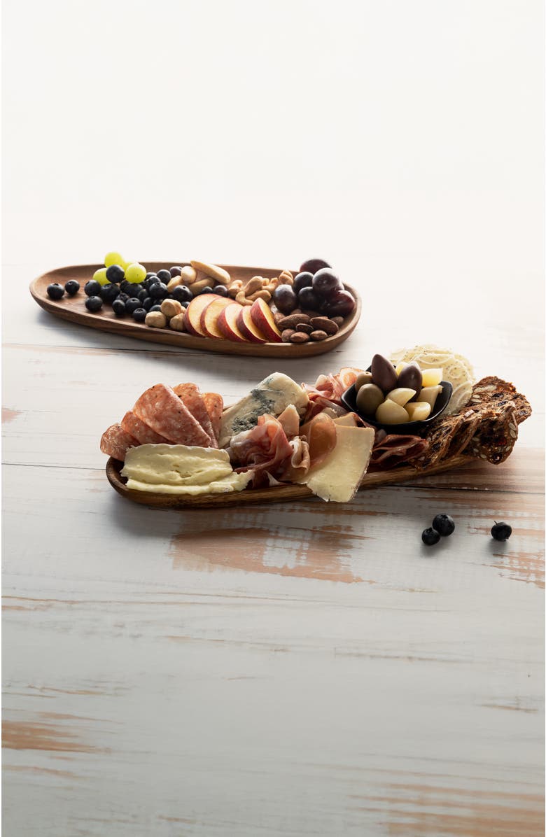 OHOM INC Foree Long Plate, Alternate, color, Brown