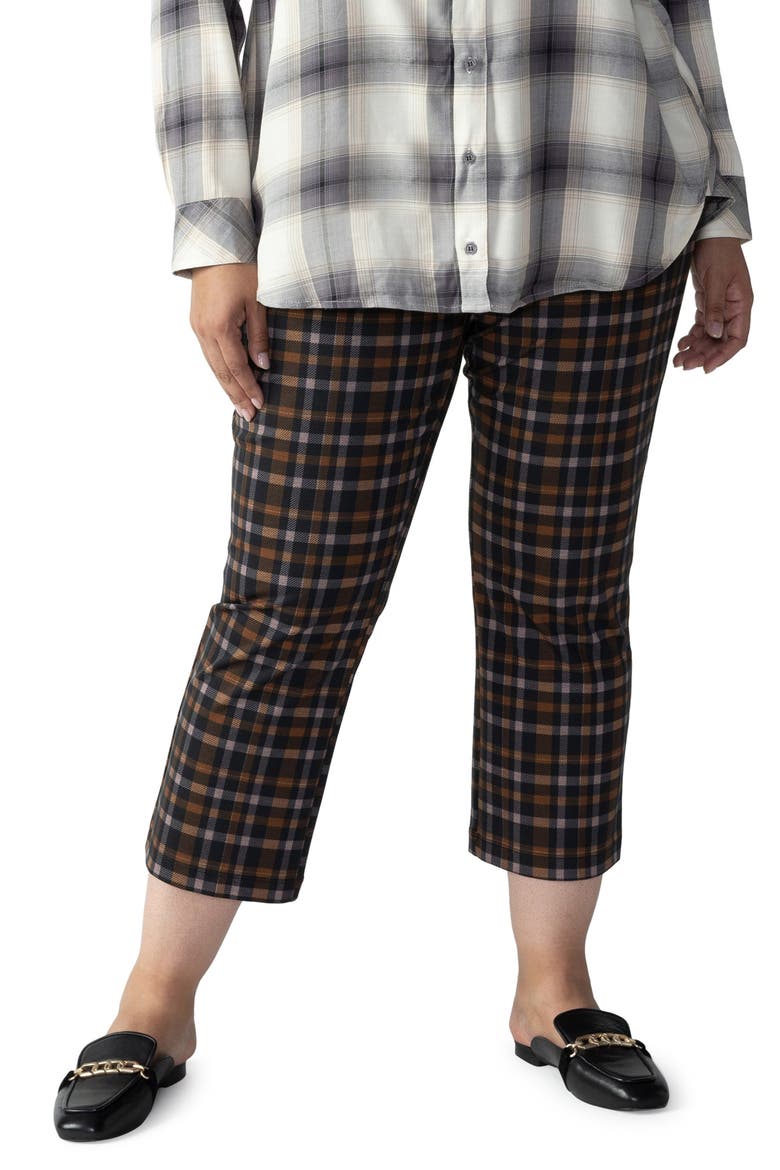 Carnaby Kick Plaid Crop Straight Leg Pants, Main, color, COTTAGE CHECKER