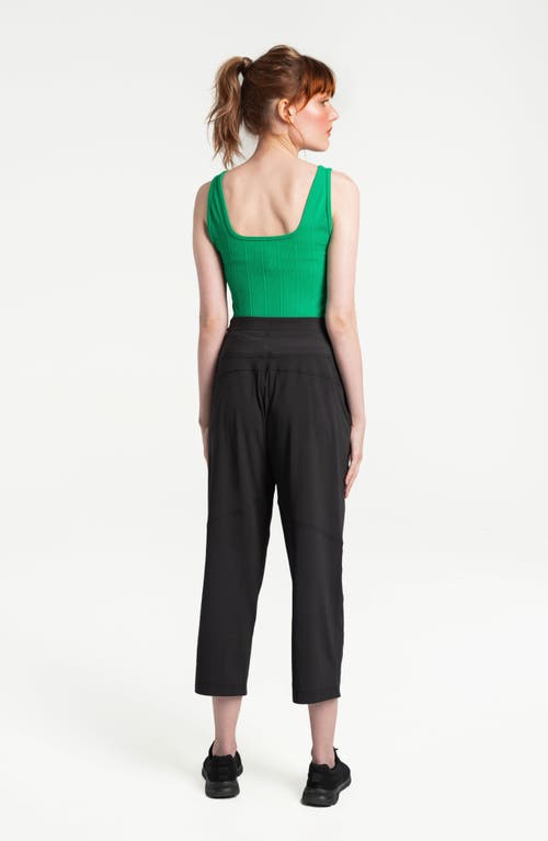 Lole Momentum Crop Drawstring Pants In Black Beauty
