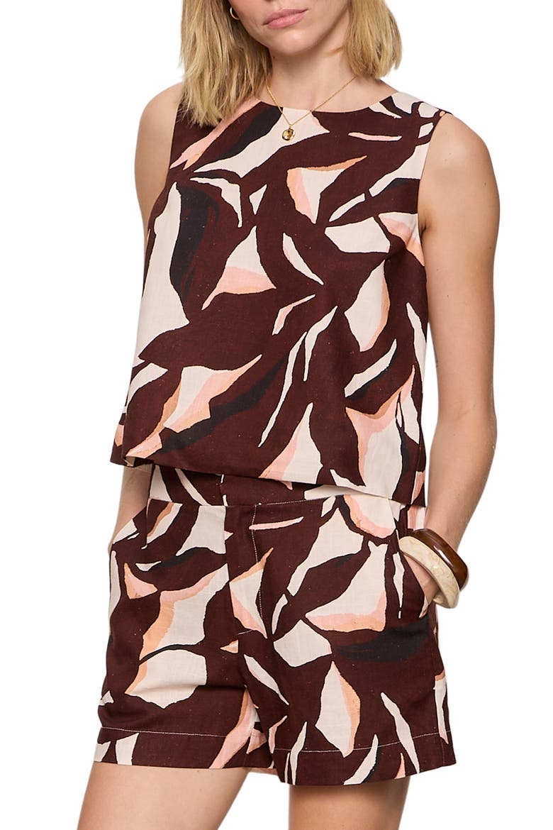 The Desired Print Summer Cotton Crop Top, Alternate, color, DESERTSCAPE PINK