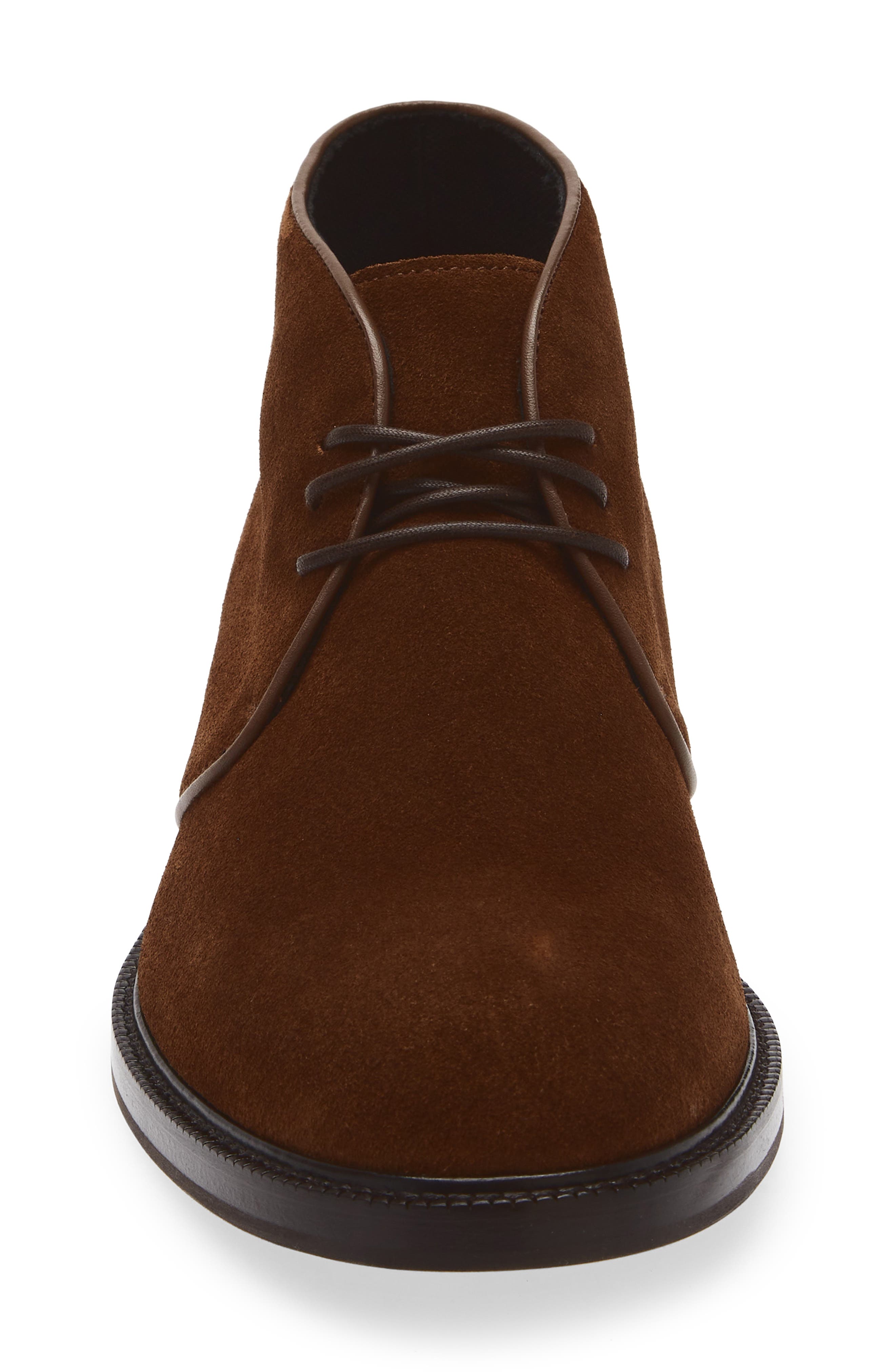 BOSS Dresletic Suede Chukka Boot, Alternate, color, Dark Brown