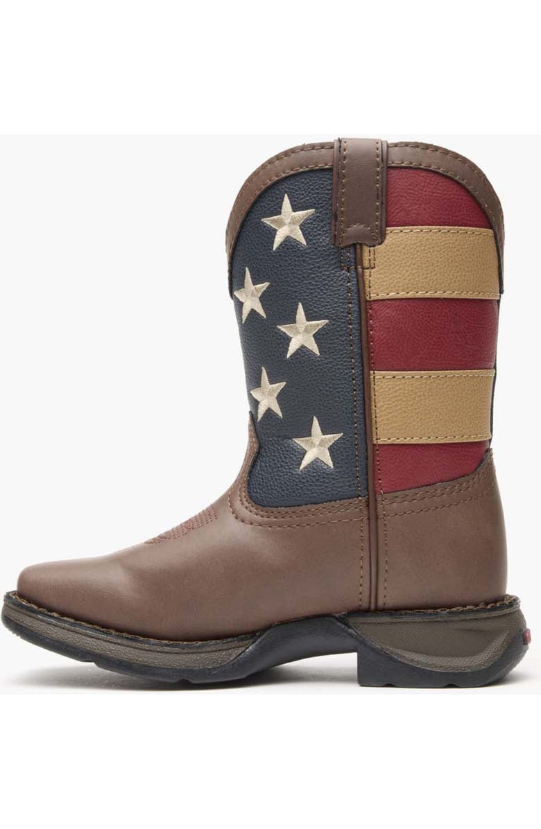 DURANGO Lil' Rebelby Kid's Patriotic Western Boot, Alternate, color, Brown And Union Flag