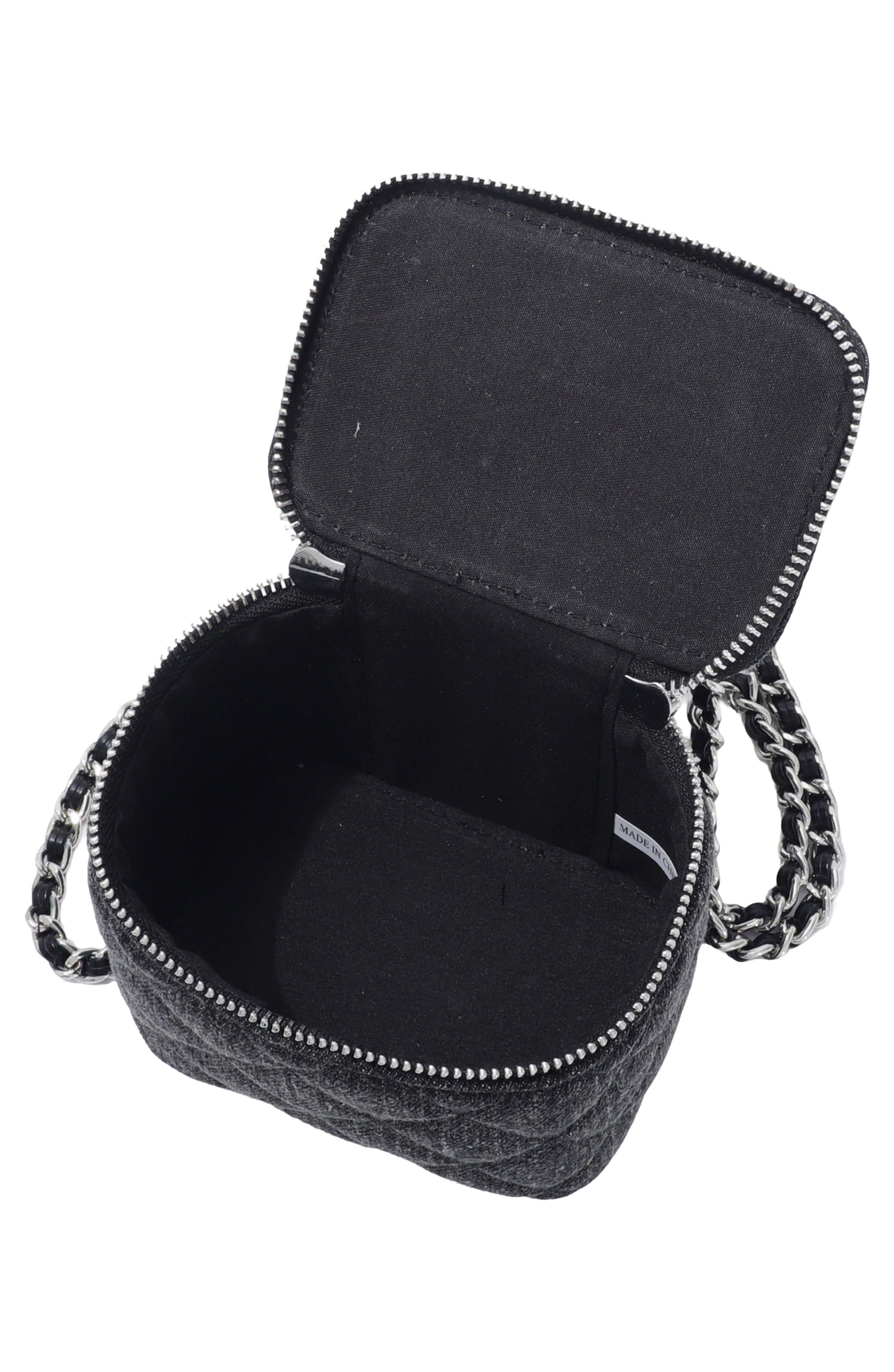 Cushion Quilted Vanity Crossbody Bag, Alternate, color, BLACK
