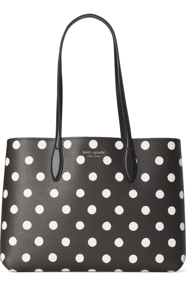 Kate Spade New York all day sunshine dot large coated canvas tote, Main, color,
