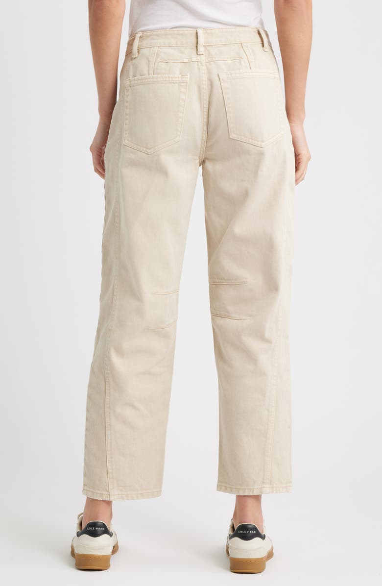 CITY BLUES High Waist Ankle Barrel Jeans, Alternate, color, Bone White