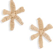 Lele Sadoughi Raffia Floral Stud Earrings