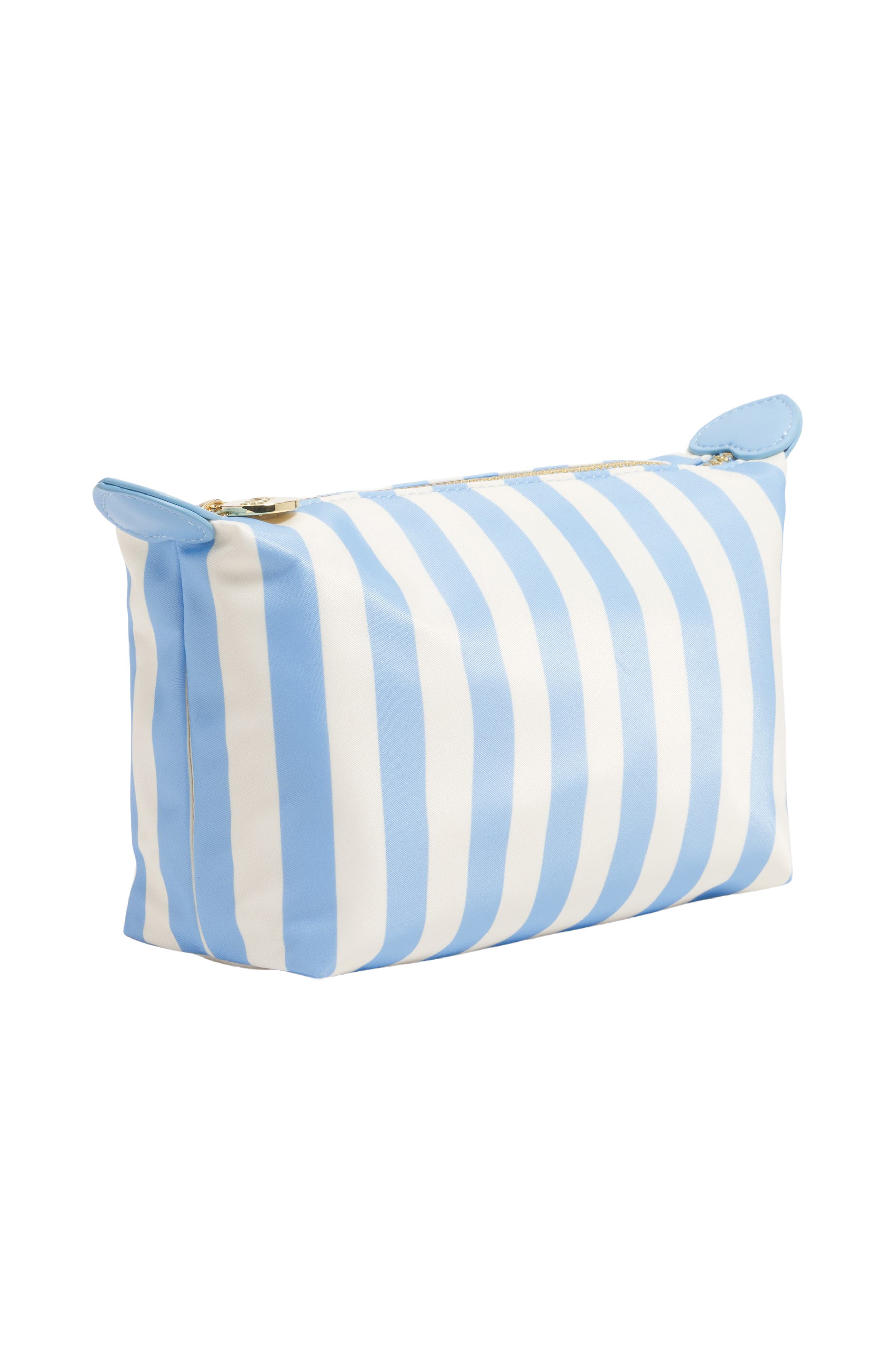 Stoney Clover Lane Small Stripe Nylon Pouchette, Alternate, color, Periwinkle Stripes