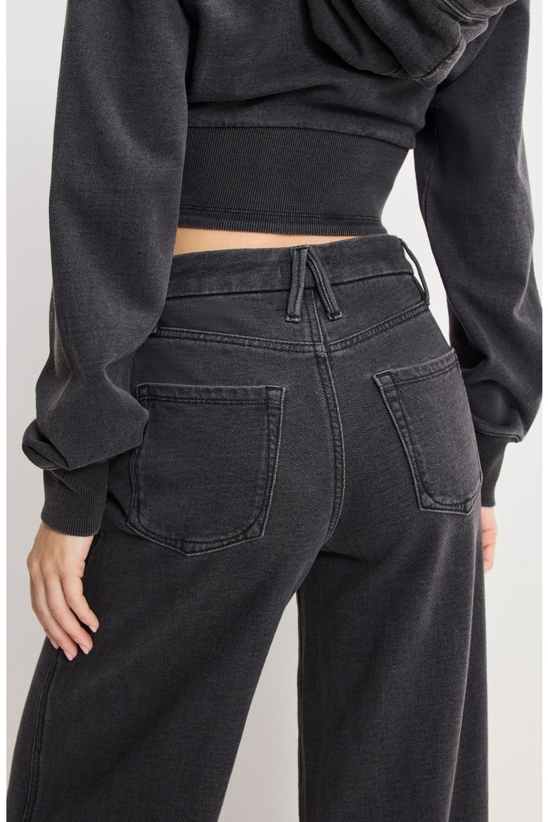 Jeanius Good Skate High Waist Crop Wide Leg Jeans, Alternate, color, BLACK430
