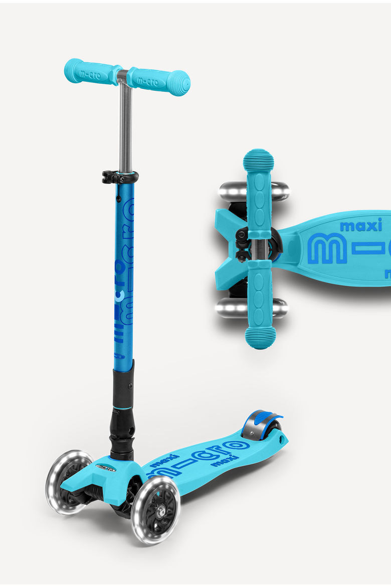 Maxi Foldable LED Scooter for Ages 5-12, Main, color, Bright Blue