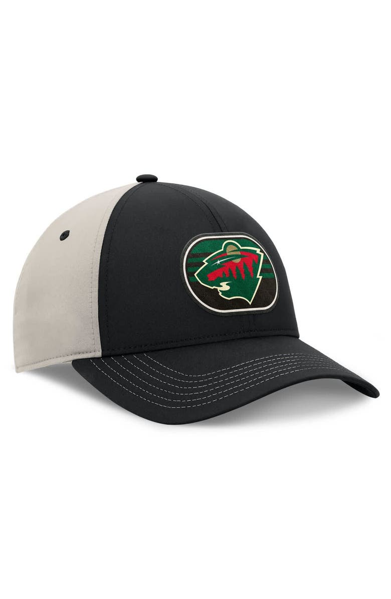 FANATICS Men's  Fanatics  Black/Gray Minnesota Wild 2025 Stanley Cup Playoffs Locker Room Trucker Adjustable Hat, Alternate, color, 