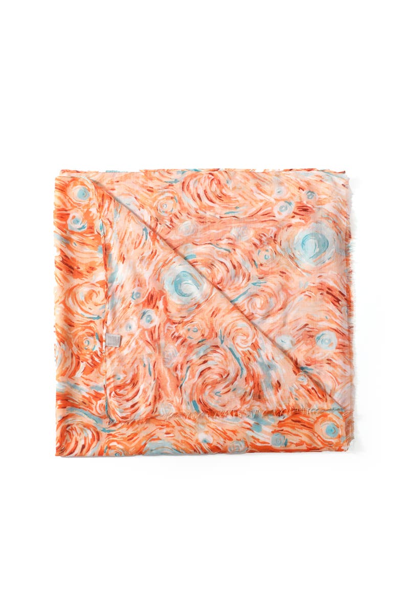 The Blossom Scarf, Alternate, color, Orange