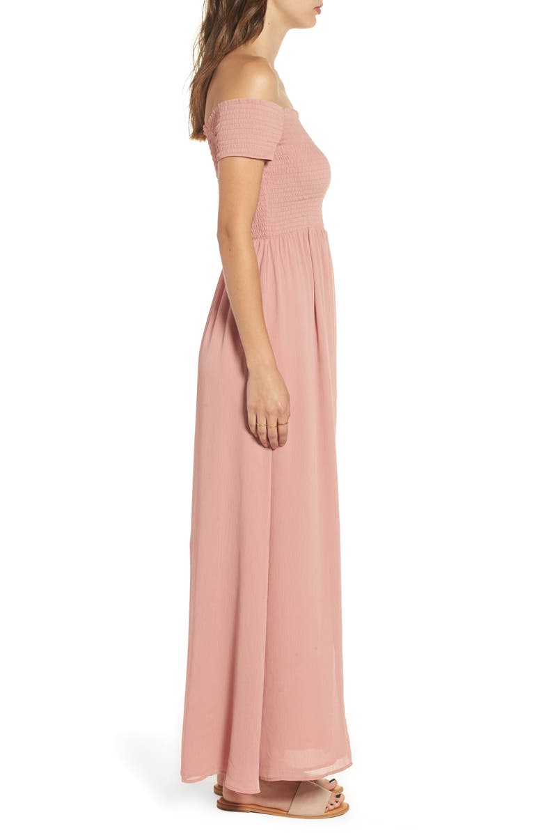 Tularosa Henderson Print Off the Shoulder Maxi Dress, Alternate, color,