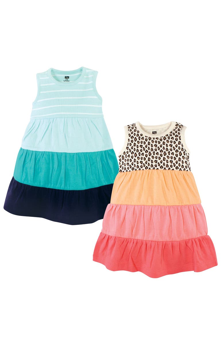 Hudson Baby Two Pack Dress Set, Alternate, color, Leopard Coral Mint