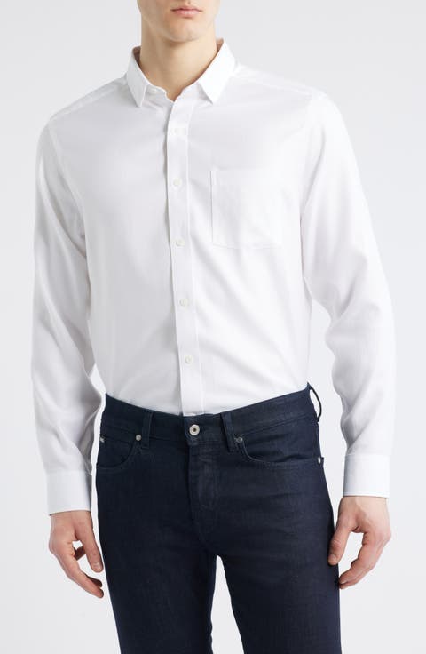 Non-Iron Cotton Dobby Dress Shirt