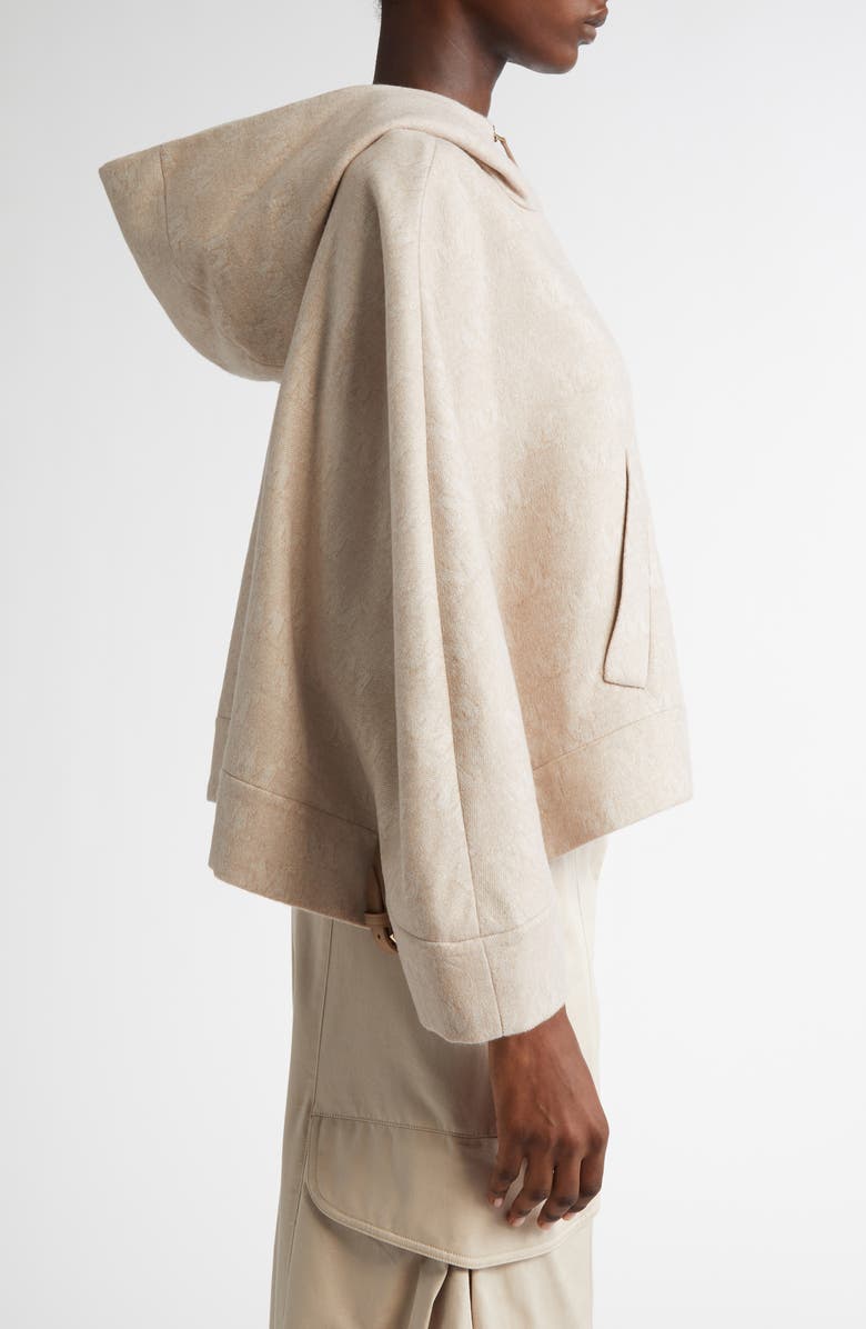 Max Mara Serio Wool, Silk & Cashmere Crop Cape, Alternate, color,