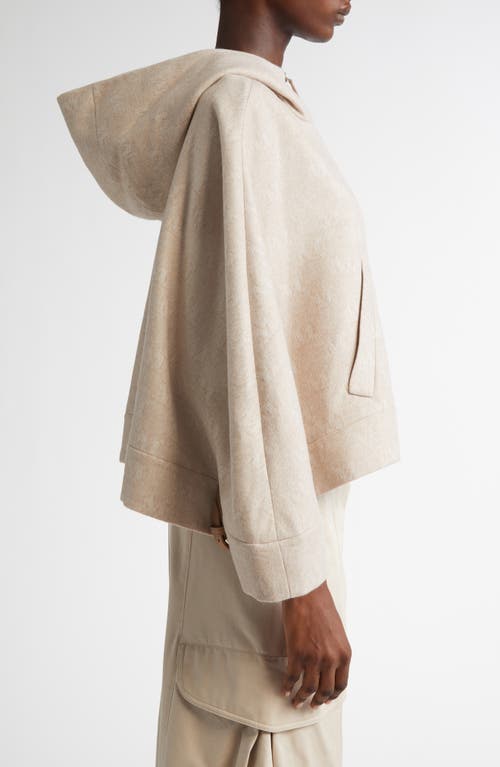 Max Mara Serio Wool, Silk & Cashmere Crop Cape In Albino