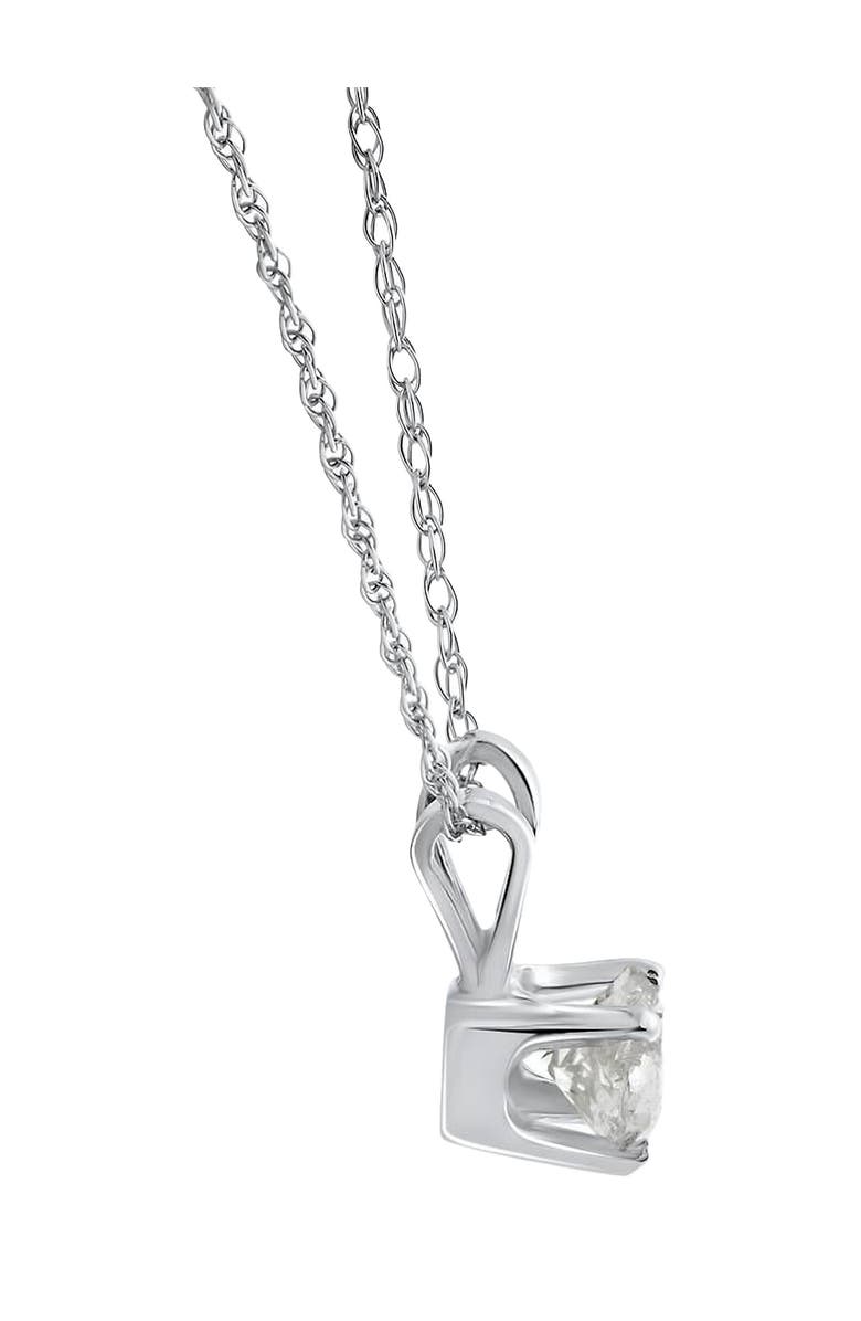 Bliss Diamond 1/3Ct Solitaire Diamond Pendant 14k Gold Necklace Lab Grown, Alternate, color, 14K White Gold