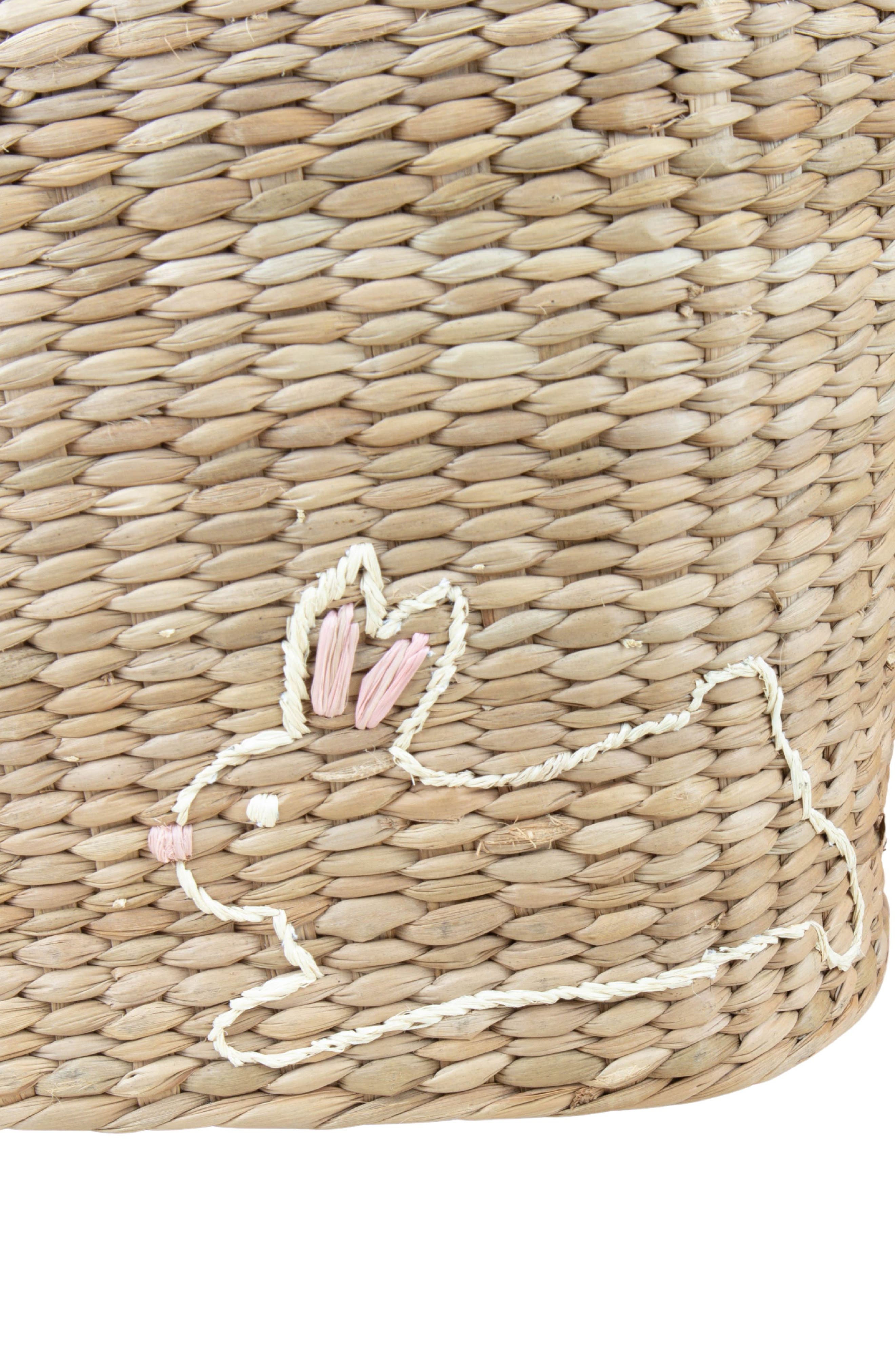 LIKHA Bunny Embroidered Tote Bag, Alternate, color, Natural