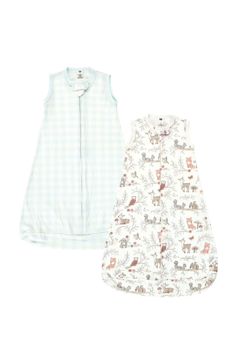 Hudson Baby Long-Sleeve Cotton Wearable Sleep Solution, Main, color, Girl Woodland Pals Sleeveless