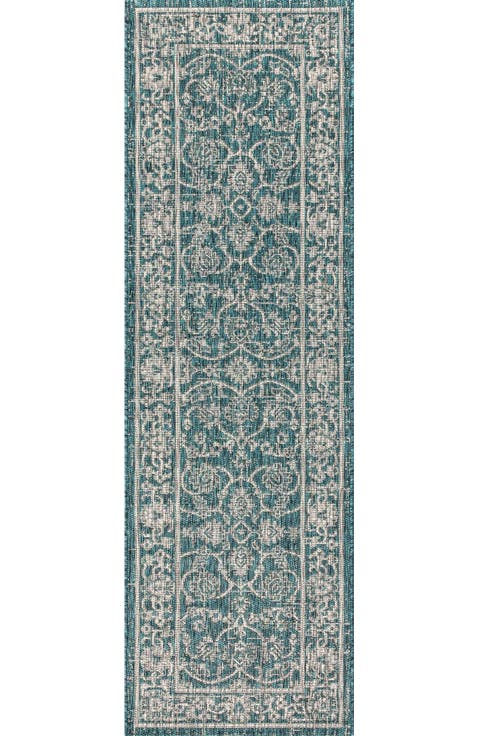 Palazzo Vine and Border Textured Weave Indoor/Outdoor Area Rug